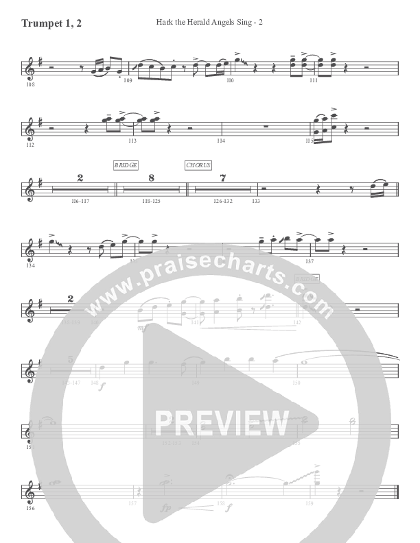 Morning Has Broken (Instrumental) Trumpet 1,2 (Ric Flauding)