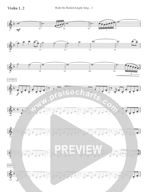 Morning Has Broken (Instrumental) Violin 1/2 (Ric Flauding)