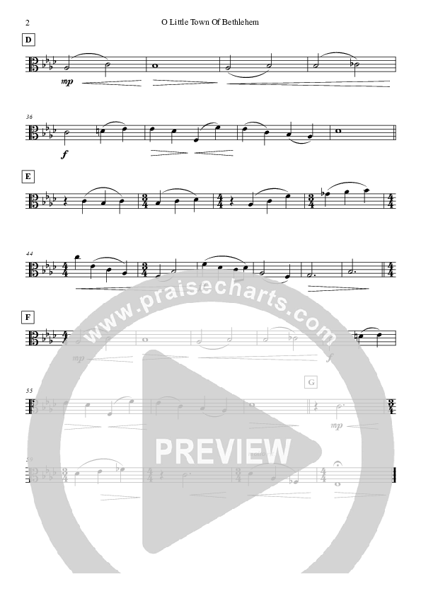 O Little Town Of Bethlehem (String Quartet) Viola (Jared Haschek)