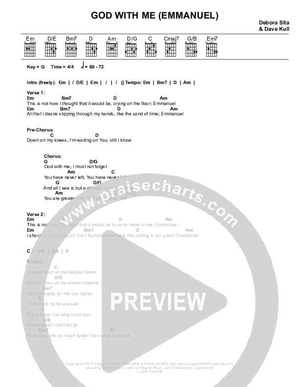 God With Me (Emmanuel) Chords & Lyrics (ICF Worship)