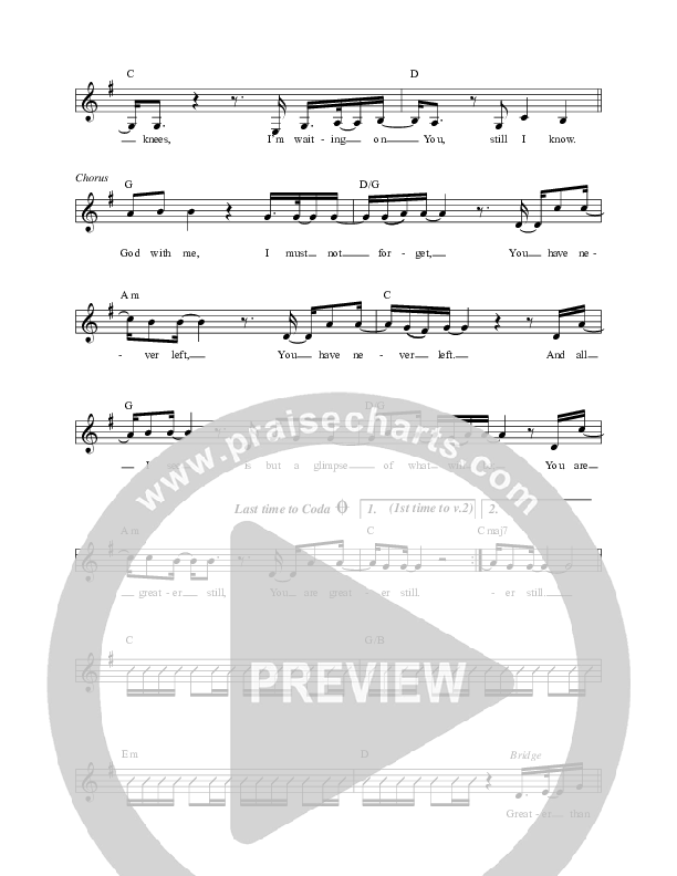 God With Me (Emmanuel) Lead Sheet (ICF Worship)