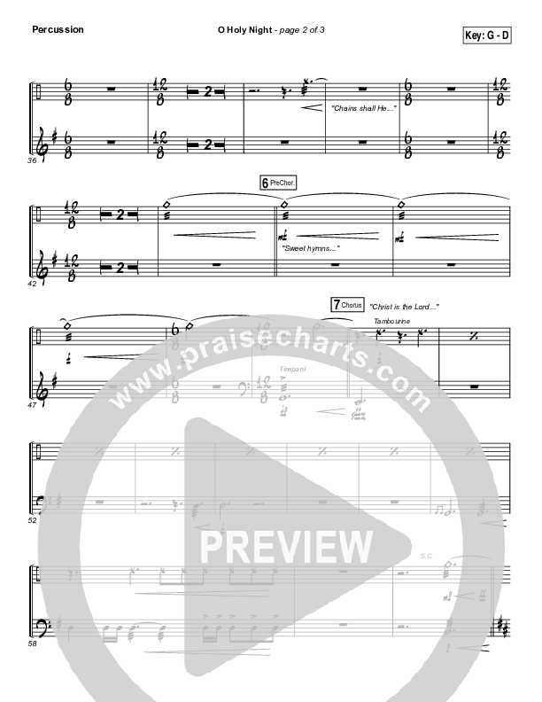 O Holy Night Percussion (Gateway Worship / Rebecca Hart)