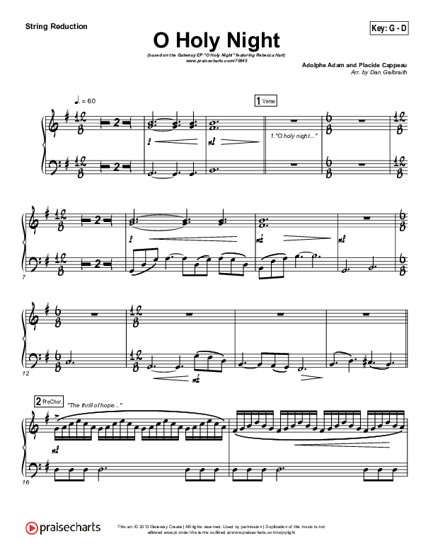 O Holy Night String Pack (Gateway Worship / Rebecca Hart)