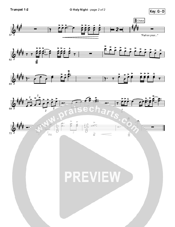 O Holy Night Trumpet 1,2 (Gateway Worship / Rebecca Hart)