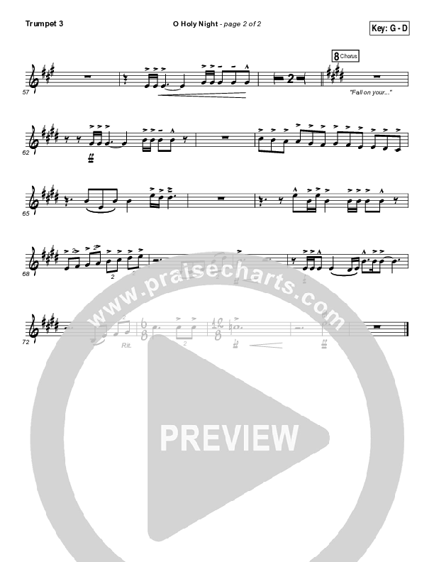 O Holy Night Trumpet 3 (Gateway Worship / Rebecca Hart)