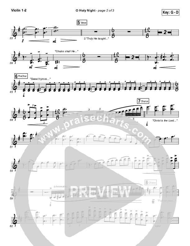 O Holy Night Violin 1,2 (Gateway Worship / Rebecca Hart)