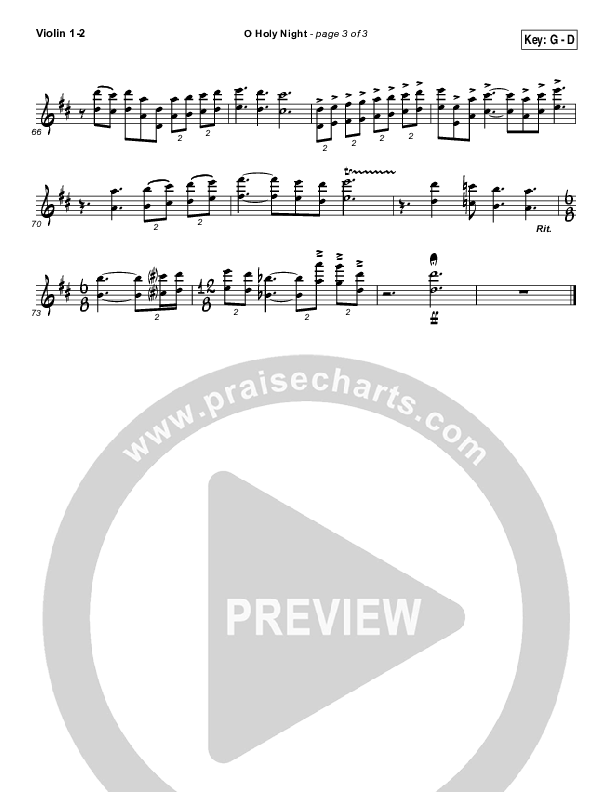 O Holy Night Violin 1,2 (Gateway Worship / Rebecca Hart)