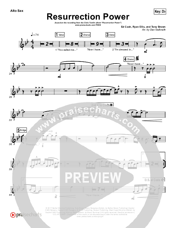 Resurrection Power Alto Sax (Chris Tomlin)