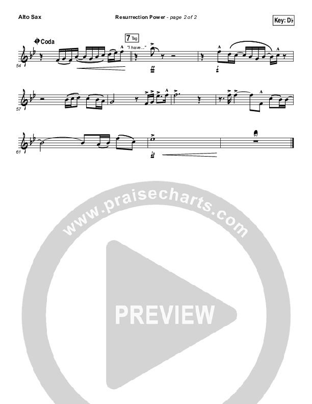 Resurrection Power Alto Sax (Chris Tomlin)
