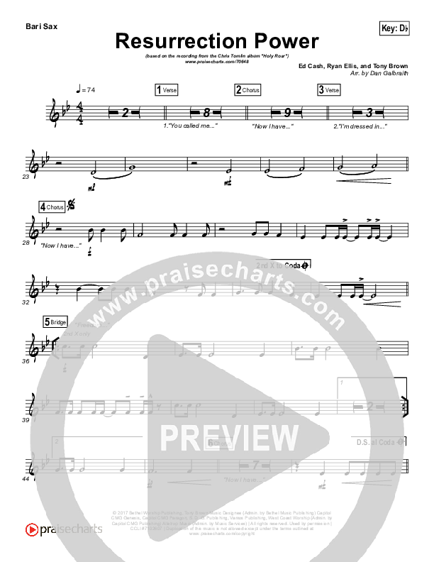 Resurrection Power Bari Sax (Chris Tomlin)