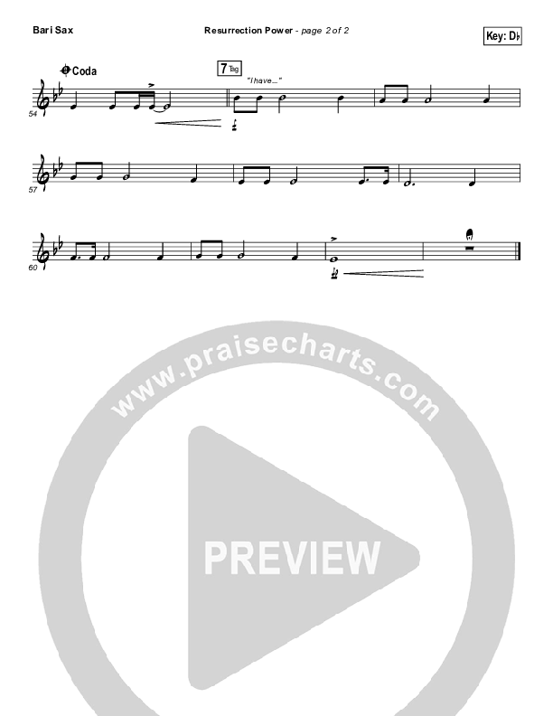 Resurrection Power Bari Sax (Chris Tomlin)