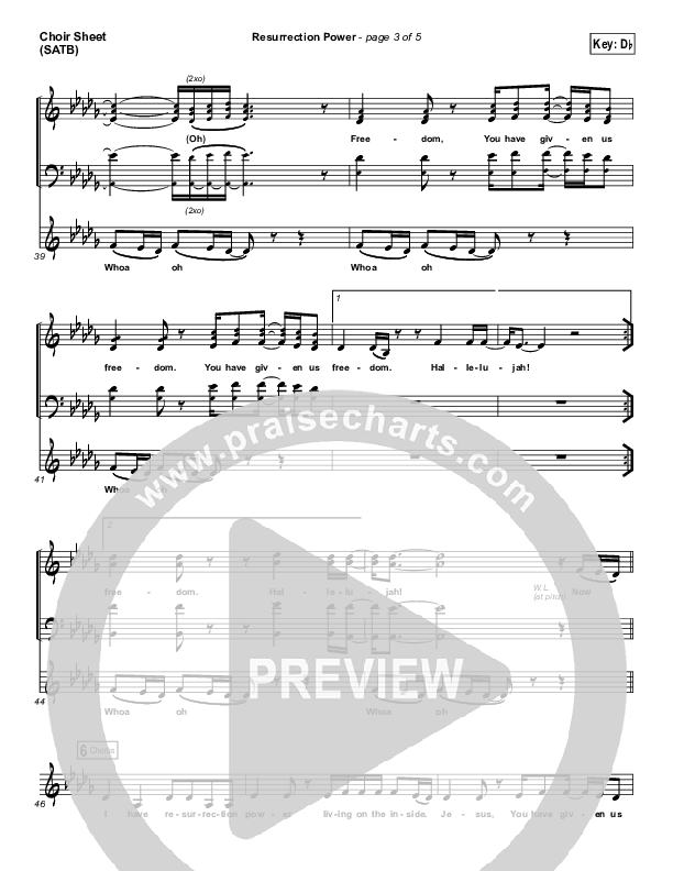 Resurrection Power Choir Vocals (SATB) (Chris Tomlin)