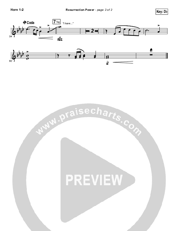 Resurrection Power French Horn 1/2 (Chris Tomlin)