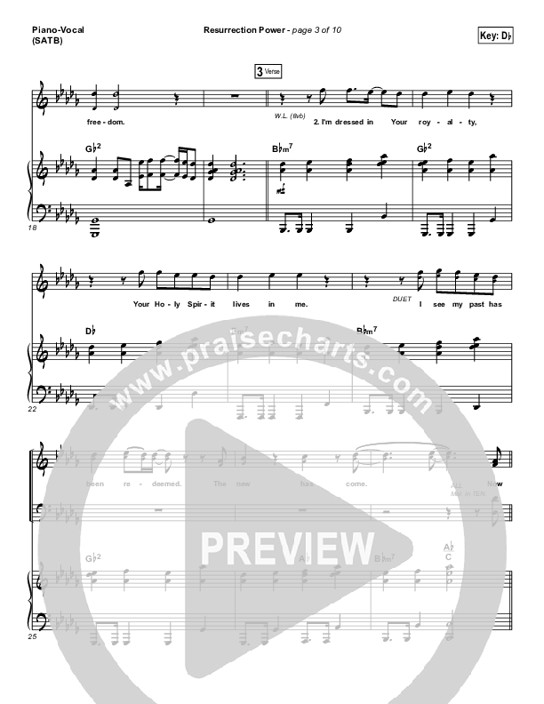 Resurrection Power Piano/Vocal (SATB) (Chris Tomlin)