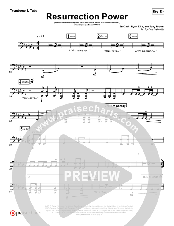 Resurrection Power Trombone 3/Tuba (Chris Tomlin)
