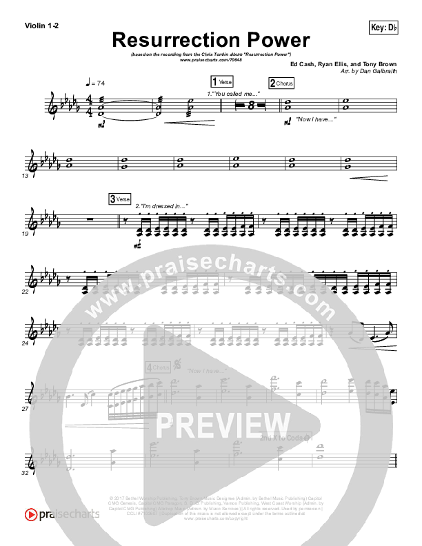 Resurrection Power Violin 1/2 (Chris Tomlin)