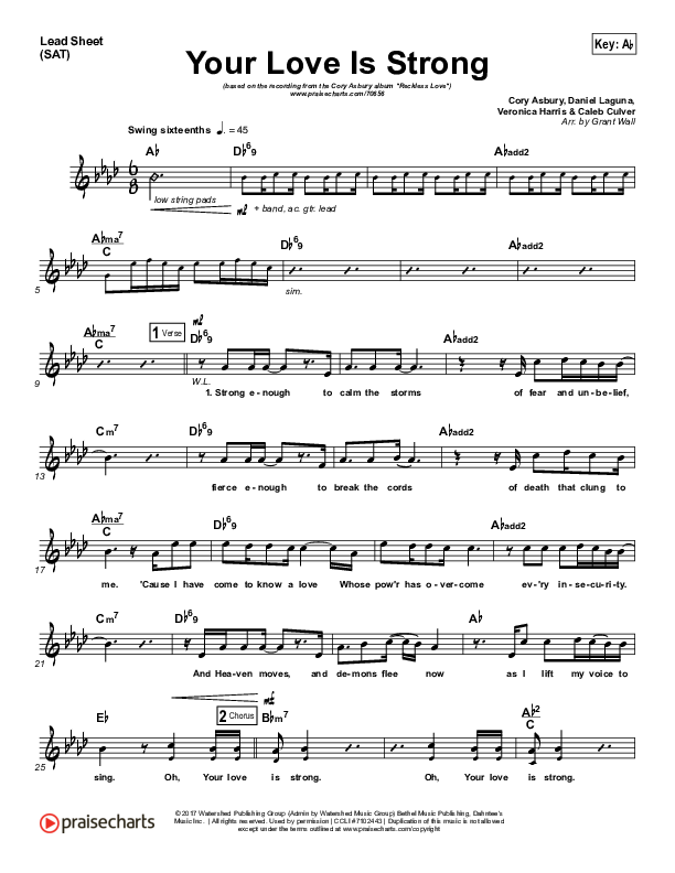 Your Love Is Strong Lead (SAT) (Cory Asbury)