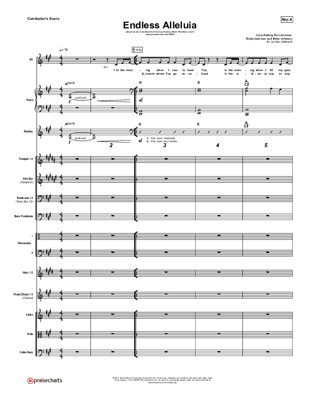 Endless Alleluia Conductor's Score (Cory Asbury)