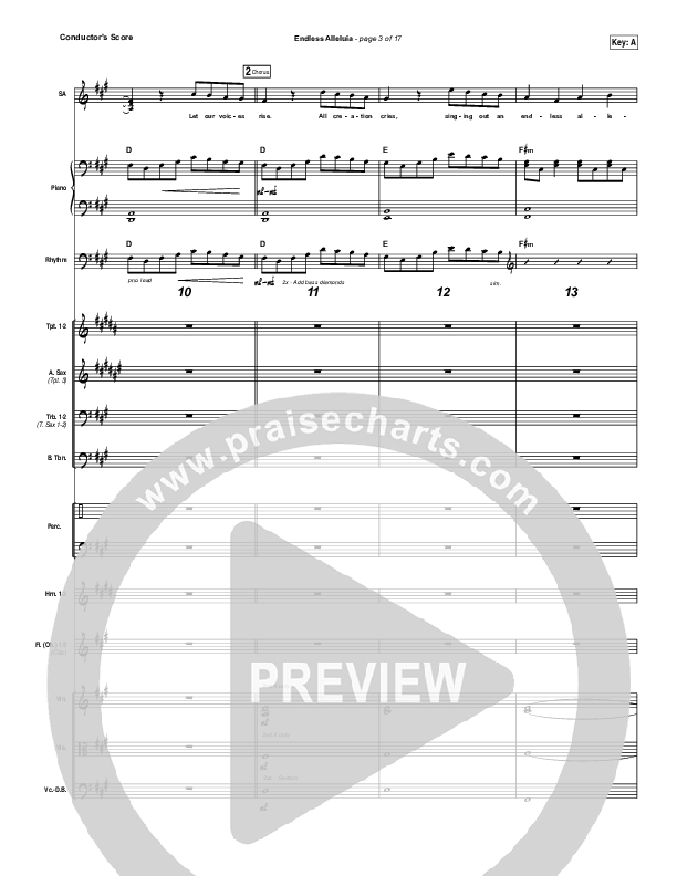 Endless Alleluia Conductor's Score (Cory Asbury)