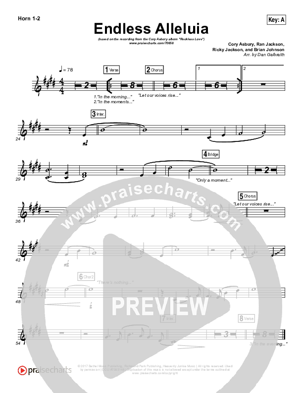 Endless Alleluia Brass Pack (Cory Asbury)