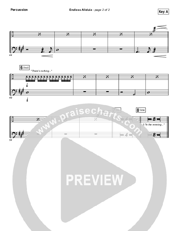 Endless Alleluia Percussion (Cory Asbury)