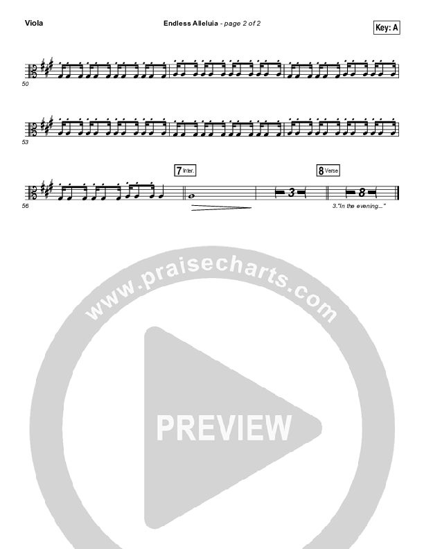 Endless Alleluia Viola (Cory Asbury)