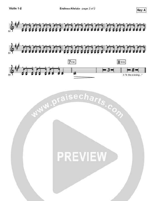 Endless Alleluia Violin 1/2 (Cory Asbury)