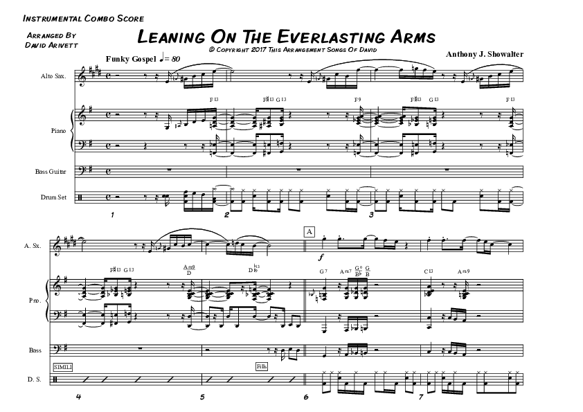 Leaning On The Everlasting Arms (Instrumental) Inst. Ensemble (David Arivett)