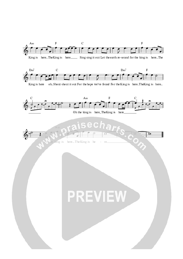 The King Is Here Lead Sheet (Corey Voss)