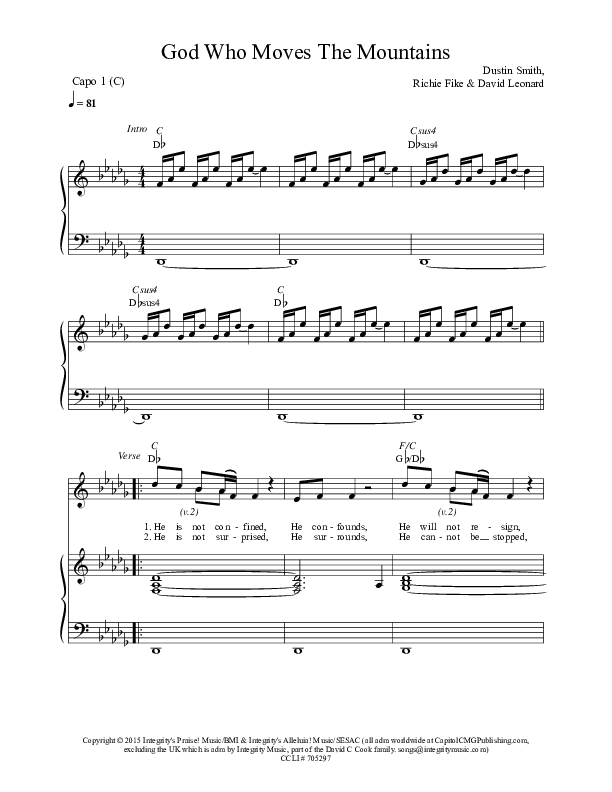 God Who Moves The Mountains Lead & Piano (Corey Voss)