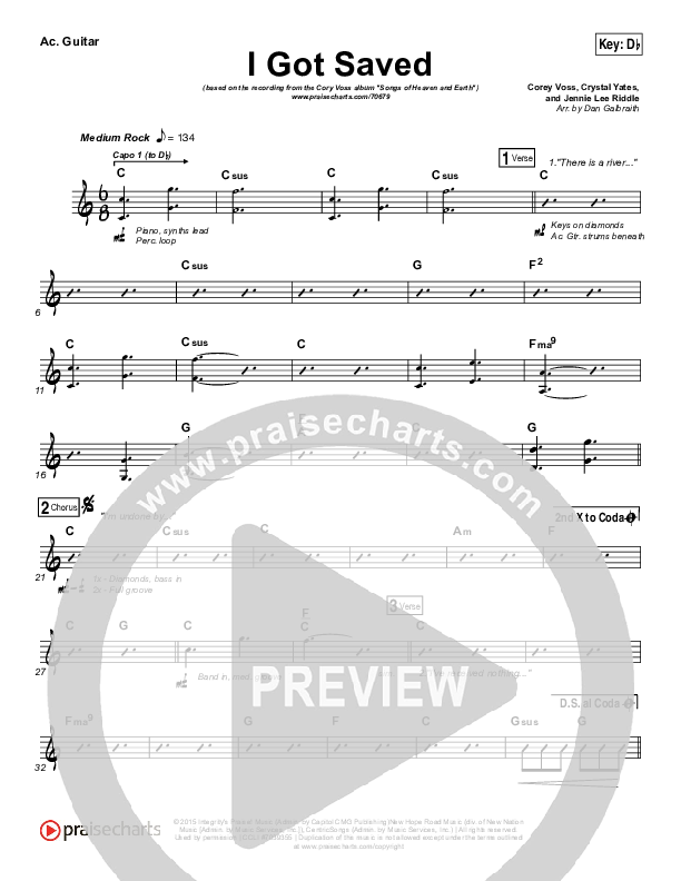 I Got Saved Acoustic Guitar (Corey Voss / Crystal Yates)