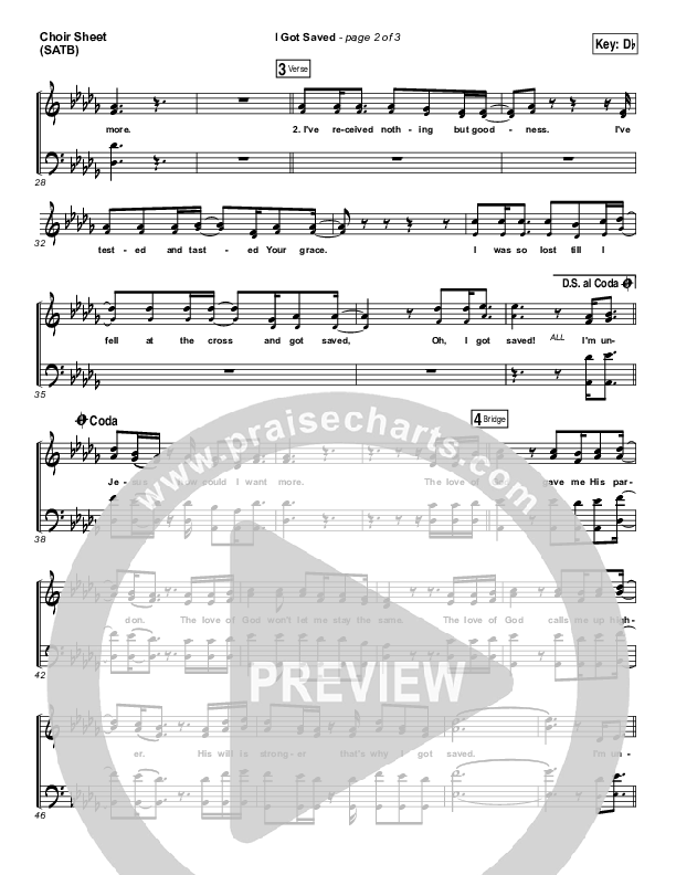 I Got Saved Choir Sheet (SATB) (Corey Voss / Crystal Yates)