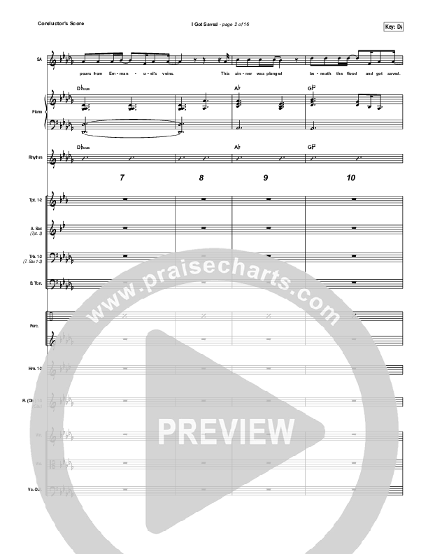 I Got Saved Conductor's Score (Corey Voss / Crystal Yates)