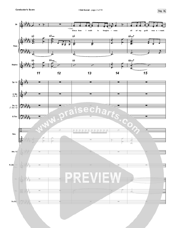 I Got Saved Conductor's Score (Corey Voss / Crystal Yates)