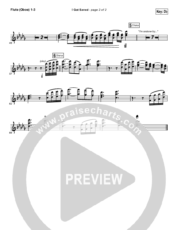 I Got Saved Flute/Oboe 1/2/3 (Corey Voss / Crystal Yates)