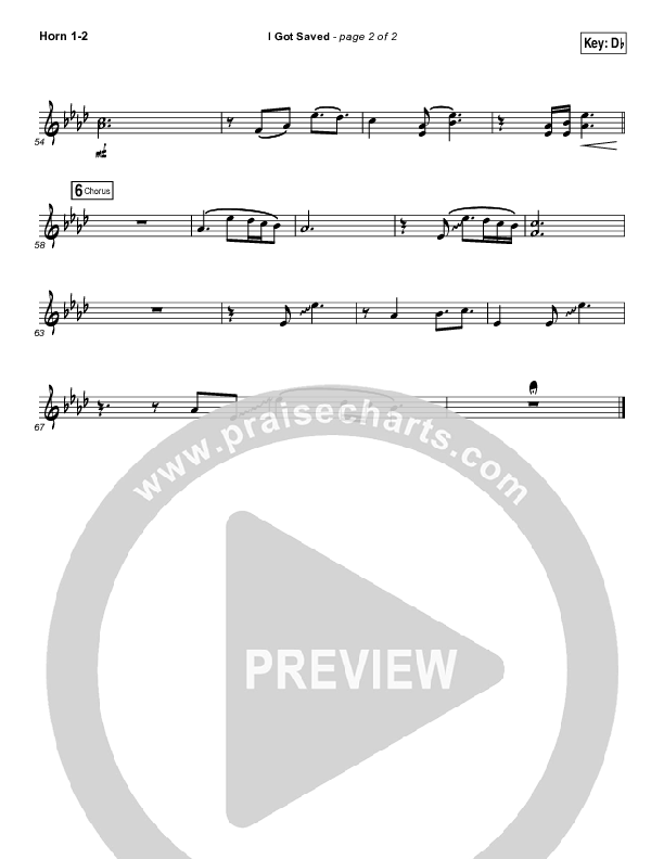 I Got Saved French Horn 1/2 (Corey Voss / Crystal Yates)