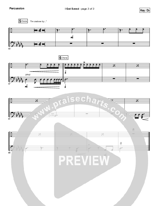 I Got Saved Percussion (Corey Voss / Crystal Yates)