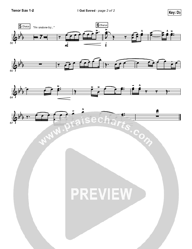 I Got Saved Tenor Sax 1/2 (Corey Voss / Crystal Yates)