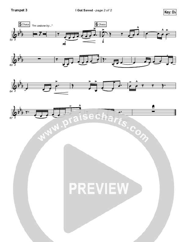 I Got Saved Trumpet 3 (Corey Voss / Crystal Yates)