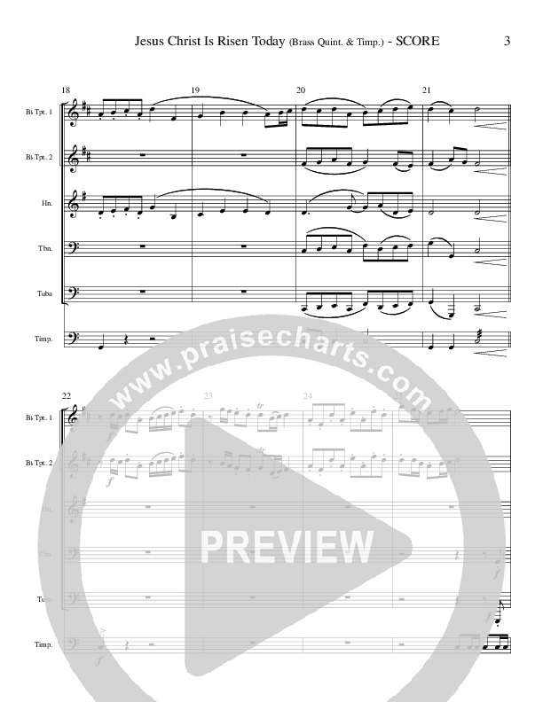 Jesus Christ Is Risen Today (Instrumental) Conductor's Score (Ric Flauding)