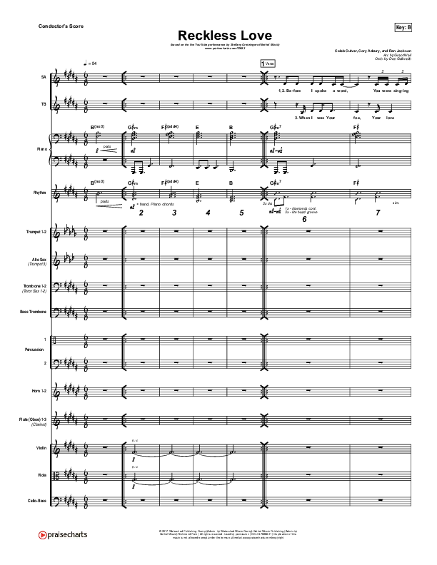 Reckless Love (YouTube) Conductor's Score (Steffany Gretzinger)