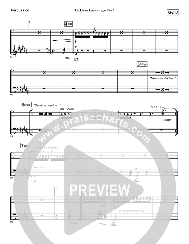 Reckless Love (YouTube) Percussion (Steffany Gretzinger)