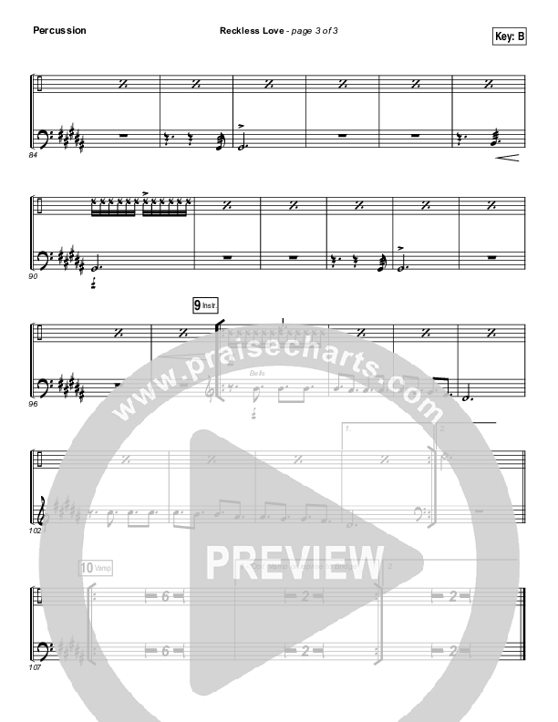 Reckless Love (YouTube) Percussion (Steffany Gretzinger)