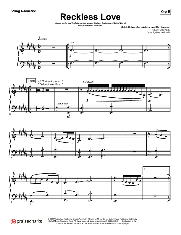 Reckless Love (YouTube) Synth Strings (Steffany Gretzinger)