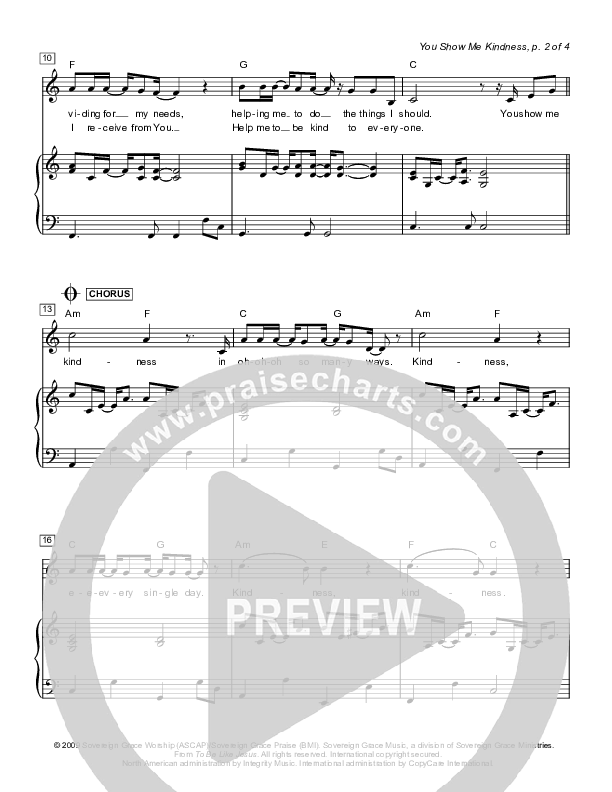 You Show Me Kindness Lead & Piano (Next)