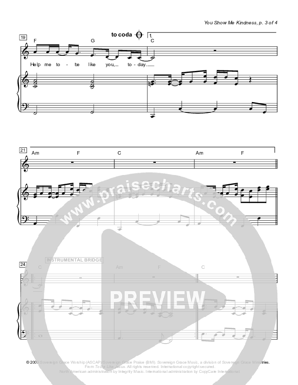 You Show Me Kindness Lead & Piano (Next)