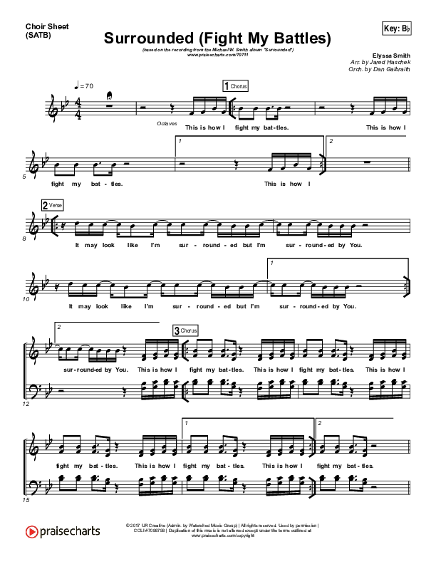 Surrounded (Fight My Battles) Choir Vocals (SATB) (Michael W. Smith)