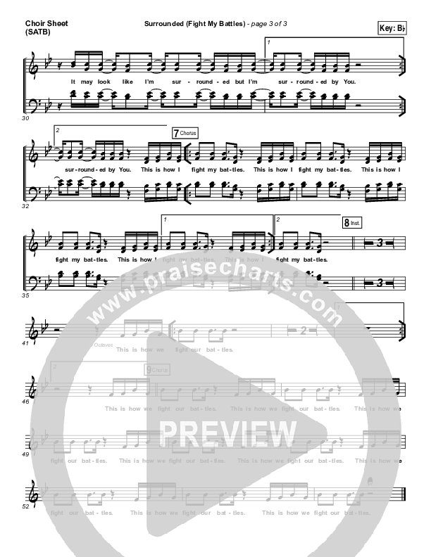 Surrounded (Fight My Battles) Choir Sheet (SATB) (Michael W. Smith)