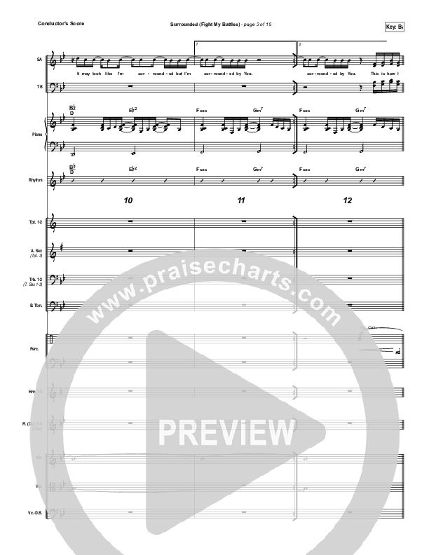 Surrounded (Fight My Battles) Conductor's Score (Michael W. Smith)