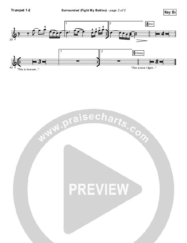 Surrounded (Fight My Battles) Trumpet 1,2 (Michael W. Smith)